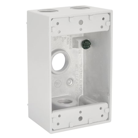 Raco Bell 18.3 cu in Rectangle Die-Cast Aluminum 1 gang Weatherproof Box White 5321-1
